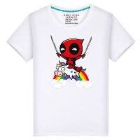 เสื้อยืดผู้ชายทรง Deadpool ขนาดใหญ่พิเศษสไตล์ฮาราจูกุ2021ภาพเสื้อแฟนซีกำหนดเองหรือโลโก้เสื้อสีขาวเสื้อยืดฮิปฮอป7XL Kaus Anime สำหรับผู้ชาย