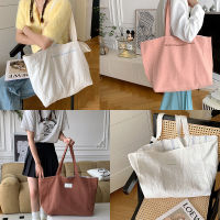 36202 Summer Fresh Striped Solid Color Double-Sided Canvas Bag Student Schoolbag Large Capacity Dual-Use Shopping Bag