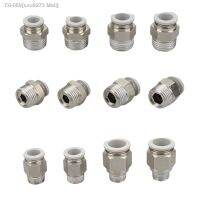 ✣☞◆ 10pcs Pneumatic quick Fittings thread through PC6-01 8-02 10-12-03 04 white pneumatic quick plug connector