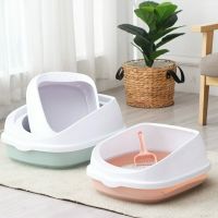 Cat Litter Box Pet Toilet Bedpan Anti Splash Cat Dog Tray with Scoop Kitten Dog Clean Toilette Home Plastic Cats Sand Box