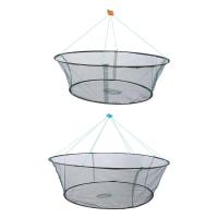 CARRANWAY อุปกรณ์จับปลาพับได้,ที่จับกุ้งตาข่ายจับกุ้งตกข่ายสำหรับตกปลาเหยื่อกุ้งตาข่ายแหอวนเปิดกระชังเก็บปลาที่ตักปลาตกปลา