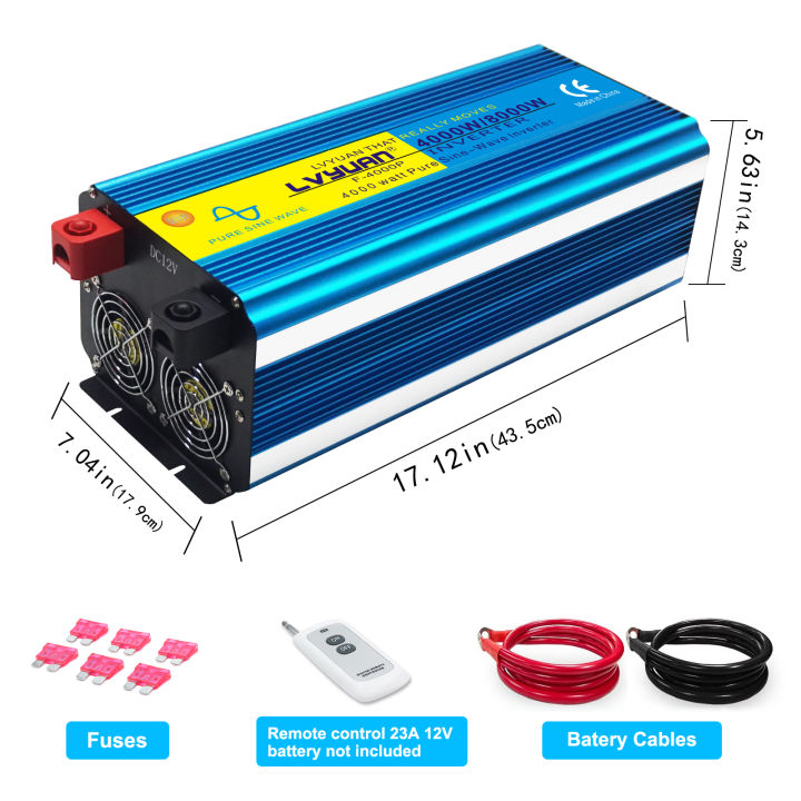 ชิ้นส่วนรถยนต์คลื่นไซน์บริสุทธิ์8000w-dc-12v-24v-ไปยัง-ac-120v-220v-เครื่องแปลงไฟ-pro-จอแสดงผลรีโมทคอนโทรล-led-dual-usb-eu-us-ซ็อกเก็ตสากล87tixgportz