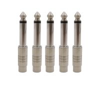 5Pcs 6.5mm 1/4 quot; Male Plug to RCA Female Jack Audio Connector Adapter Mono 6.5 mm Plugs TS for Home KTV Use