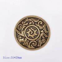 【CW】 10PC 31x30MM ANTIQUE BRASS SUN FLOWER CRAFT DECORATION BUTTON HORSE SADDLES STUDS BACK