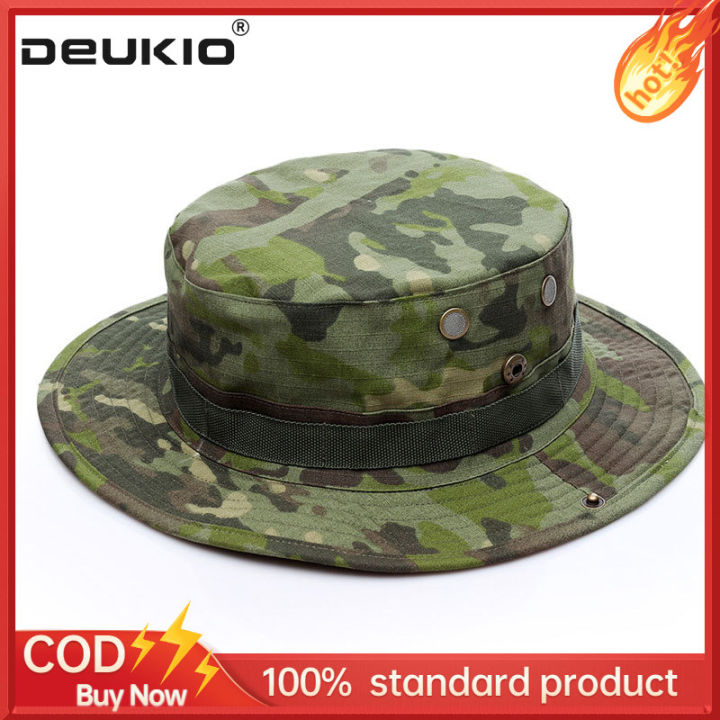deukio-หมวกเบนนี่กลางแจ้งหมวกแก๊บรอบกลางแจ้งหมวกลายพรางหมวกลายงูหมวกหมวกเดินป่า