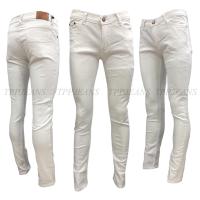 TPPJEANS White Skinny กางเกงยีนส์ชาย ทรงสกินนี่ สีขาวผ้ายืด ป้ายหนัง รุ่นซิป 28”-36”