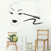 [COD] Fashion Face Eyelashes Wall Decal Make Up Sticker Lashes Eyebrows Brows Wallpapers Vinyl LC462