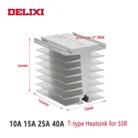 Delixi รีเลย์สถานะของแข็งฮีทซิงค์หม้อน้ำกระจายอลูมิเนียมทุกประเภทเหมาะสำหรับ10a 15a 25a 40a รีเลย์ Ssr