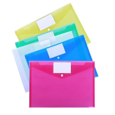 Clear Plastic Storage Folder Office Supplies File Bag Information Pocket Filing Bag Student Folder Organizer Transparent Document Storage Pouch