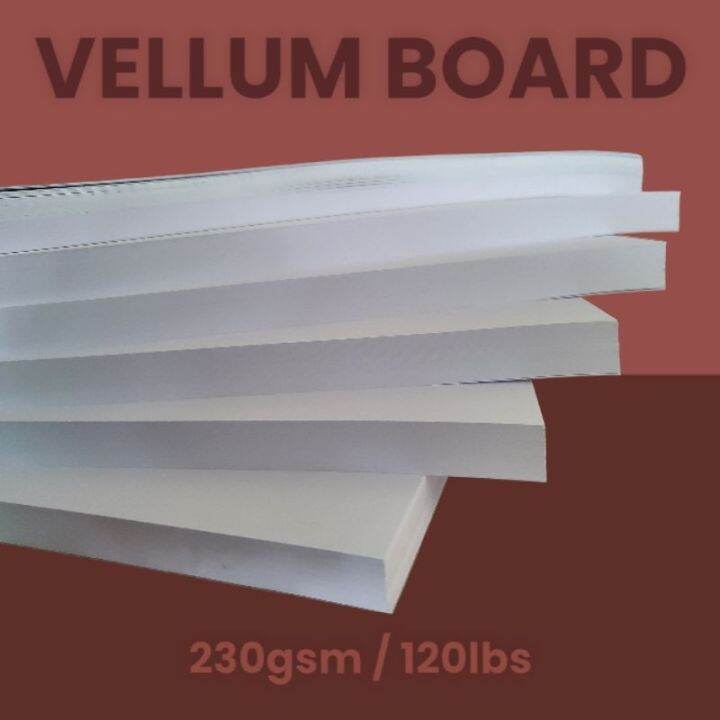  IMPORTED VELLUM BOARD BRISTOL 230gsm 50pcs & 100pcs BRIGHT WHITE
