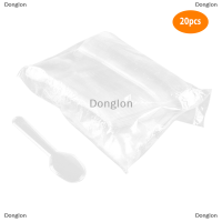 Donglon ช้อนพลาสติกใสขนาดเล็ก200ชิ้นอุปกรณ์บนโต๊ะอาหารแบบใช้แล้วทิ้งสำหรับขนมเยลลี่ไอศกรีม