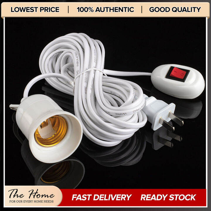 3 Meters Cord Lamp Holder E27 Screw Light Socket with Plug Wire Line for Home Use Lazada PH