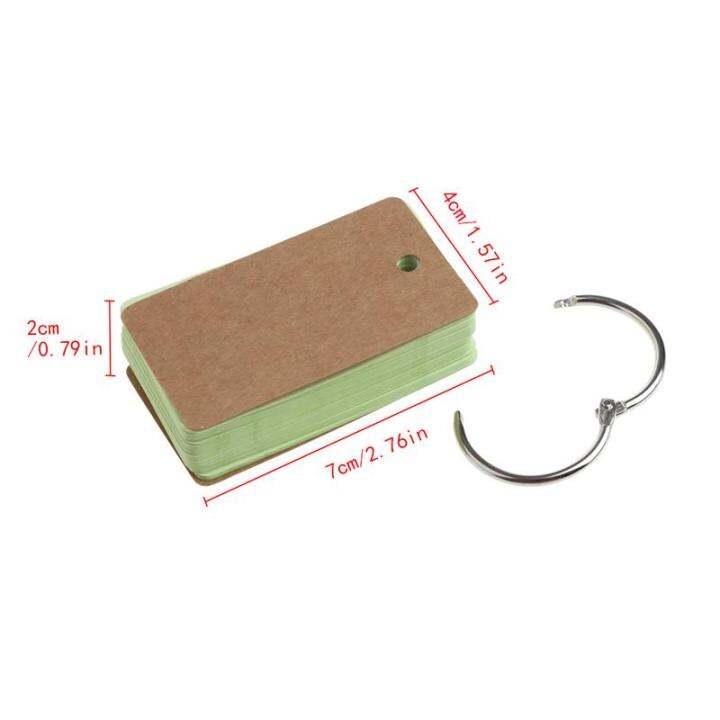 Kraft Paper Binder Ring Easy Flip Flash Cards Study Memo Pads DIY Stationery intl Lazada PH