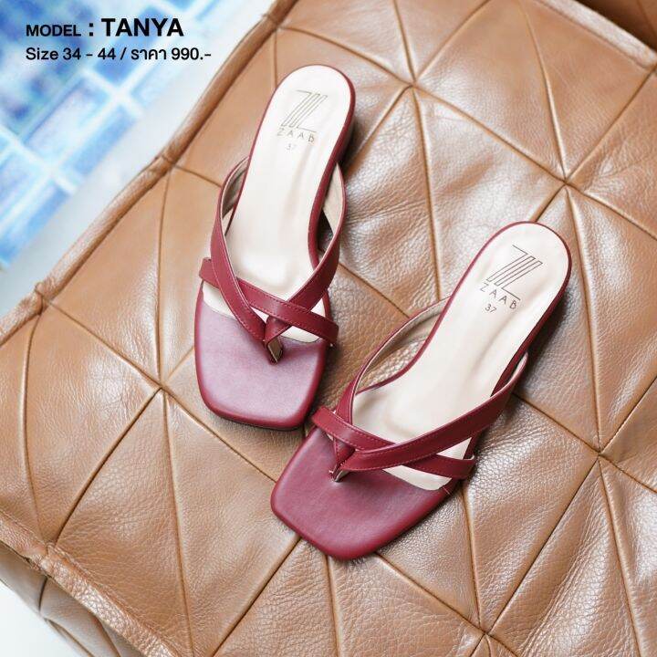 zaabshoes-รุ่น-tanya-สีเลือดนก-maroon-ส้นก้อน-1-นิ้ว-ไซส์-34-44-รองเท้าแตะ-รองเท้าไปเที่ยว-รองเท้าใส่ที่ทำงาน-เน้นหน้าเท้ากว้าง-พื้นไม่ลื่น