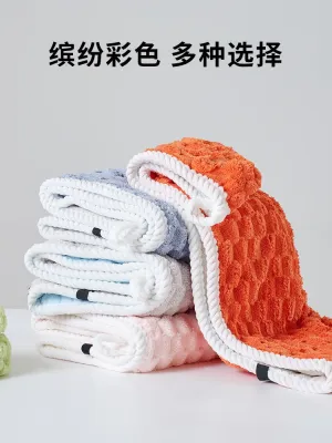 MUJI High-quality Thickening  Dry hair cap super absorbent and quick-drying head towel double-layer thickened 2023 new hair wipe head scarf dry hair towel head scarf