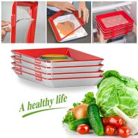 Creative Food Preservation Tray Stackable Food Fresh Tray Magic Elastic Fresh Tray Reusable Food Storage Container