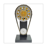 Retro Clock Mechanical Wind Hands Desktop Clock Gold