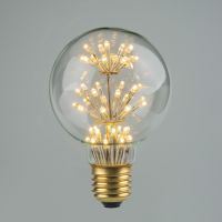 OuXean Bulb E27 Edison ​LED Filament Bulb Lamp 110V 240V Light Bulb G80 Glass Bulb Vintage Candle Light