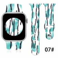 cfgbsdge Strap For Apple Watch Band 44MM 40MM 45MM 41MM 42MM 38MM 49MM iWatch Series 8 7 SE 6 5 4 3 Silicone Printing Sololoop Bracelet