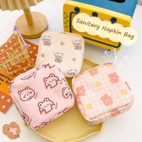 Women Cute Cosmetic Makeup Tampon Bear Rabbiti Napkin Pouch Storage Bag Coin Purse Sanitary Bag Mini Data Cables Organizer