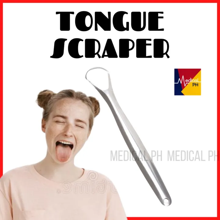 [ MEDICAL PH ] TONGUE SCRAPER Stainless Steel Ushaped Scraper Cleaner Tongue Scraper