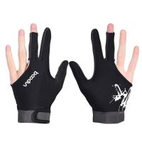 1PC Billiards Three Finger Gloves Man Woman Breathable Embroidery Billiard Elasticity Sport Glove Anti Skid Billiard Cue Glove