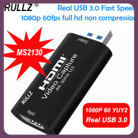 การ์ดบันทึกวิดีโอ HDMI USB แท้ Yuy2 1080P 60fps Full HD Ms2130การ์ดบันทึกเครื่องบันทึกเกม Grabber แล็ปท็อป PC การสตรีมสด