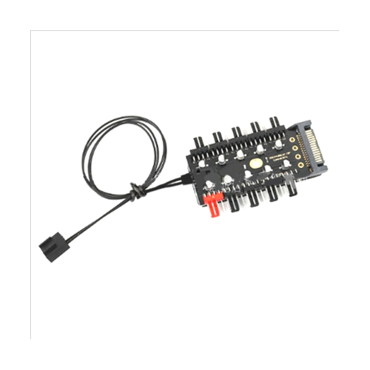 Motherboard Fan Hub Cable Black RGB Fan Hub 10 Ports PWM Addressable