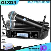 GLXD4 ไมโครโฟนคู่ไร้สายเสียงดี wireless microphone UHF 800MHZ ไมค์ลอยคู่ BETA58 SM58S ตัวไมค์เป็นอลูมิเนียมแข็งแรงน้ำหนักเบา รับสัญญานได้ไกล