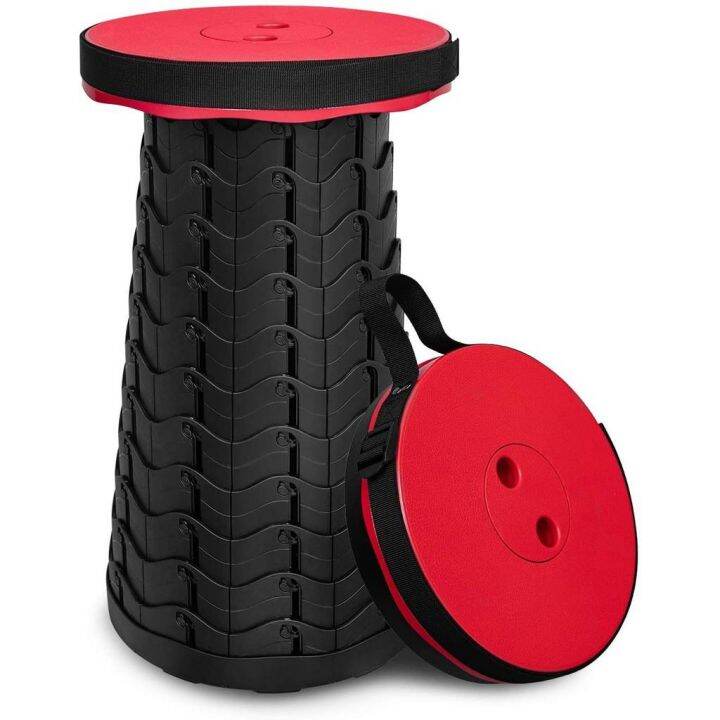 Retractable Stool Folding Chair Portable Telescopic Plastic Travel