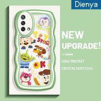 เคส Dienya สำหรับ OPPO A74 4G A95 4G F19S F19 Reno 6 Lite เคสการ์ตูนน่ารัก Nasa Buzz Lightyear ใหม่ Colour Macaron Wave Border กันกระแทกแบบใสนิ่มเคสมือถือกล้องความคิดสร้างสรรค์ซิลิกาเจลฝาครอบป้องกัน