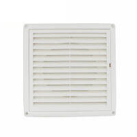 Outdoor Square Vent Louver Ventilation Grill With Filter Fresh Air System มุ้งกันยุง Net Cover Screen Exhaust Outlet