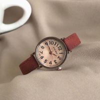 Junior high school student watch female Korean version simple temperament retro literature and art Sen series small dial cold wind brown