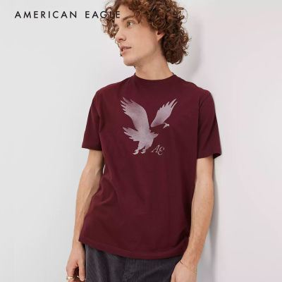 American Eagle Super Soft Logo Graphic T-Shirt เสื้อยืด ผู้ชาย กราฟฟิค  (NMTS 017-2721-613)