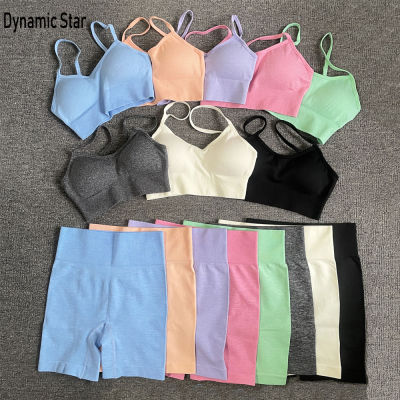 Gym Workout Clothes For Women Seamless Yoga Set Womens Shorts Sports Bra Leggings Crop Top Suit For Fitness Tracksuit Yoga Wear