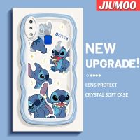 เคส JIUMOO สำหรับ VIVO Y91เคส Y95 Y91i ลายการ์ตูนแฮปปี้สติทช์ลายคลื่นซอฟท์เคสโทรศัพท์คลุมทั้งหมดตัวปกป้องกล้องถ่ายรูปเลนส์เคสฝาหลังเคสนิ่ม