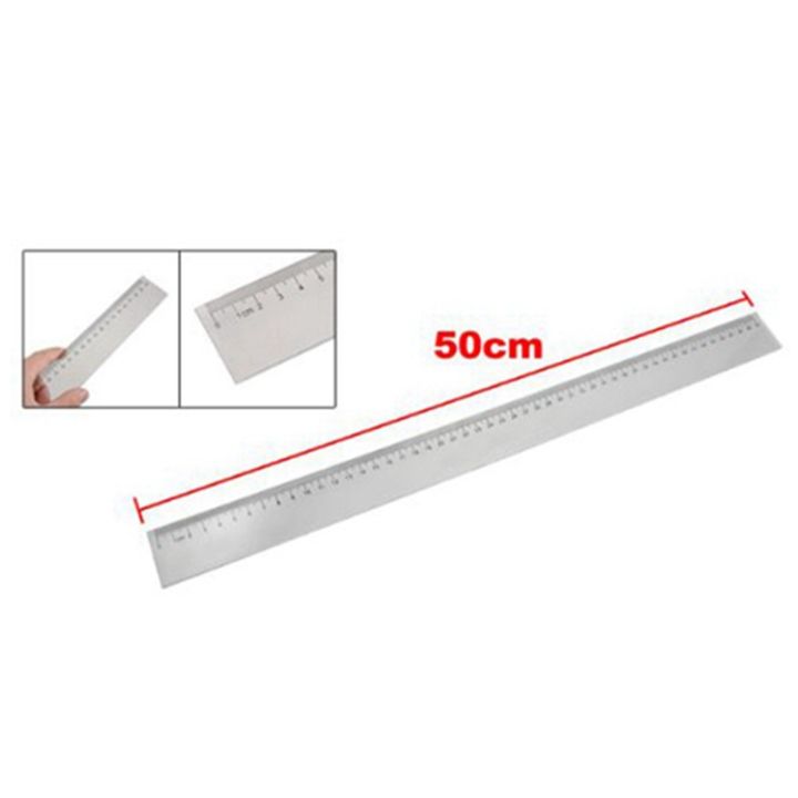 4pcs-50cm-clear-plastic-measuring-long-straight-centimeter-ruler