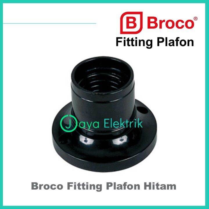 BROCO FITTING PLAFON BULAT HITAM 210L CEILING LAMP HOLDER RUMAH LAMPU