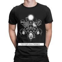 Funny Sacred Crops Tshirts Men Cotton T Shirts Geometry Magic Mandala Fitness Tee Shirt