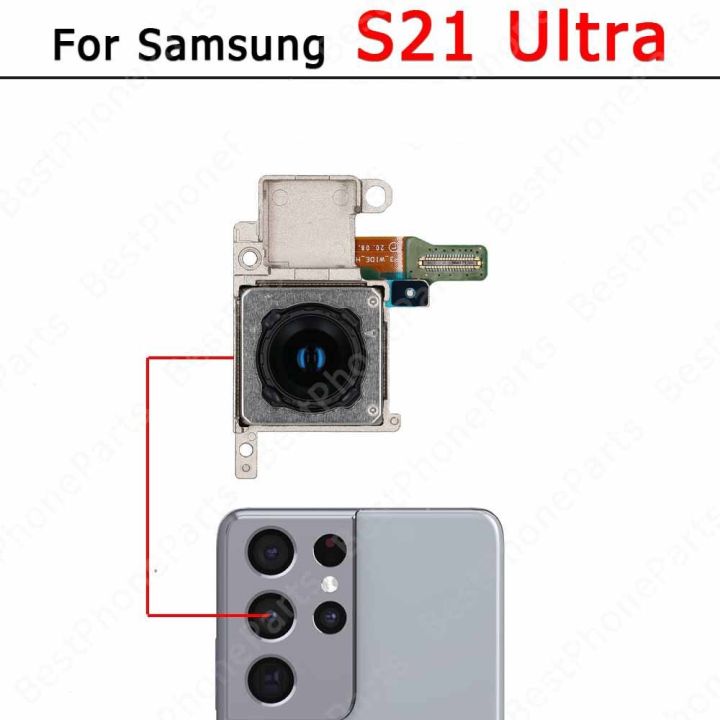 กล้องหน้าหลังของแท้สำหรับ-galaxy-s21อัลตร้า5g-g998b-g998u-เซลฟี่ด้านหน้าด้านหลังโมดูลกล้องอะไหล่