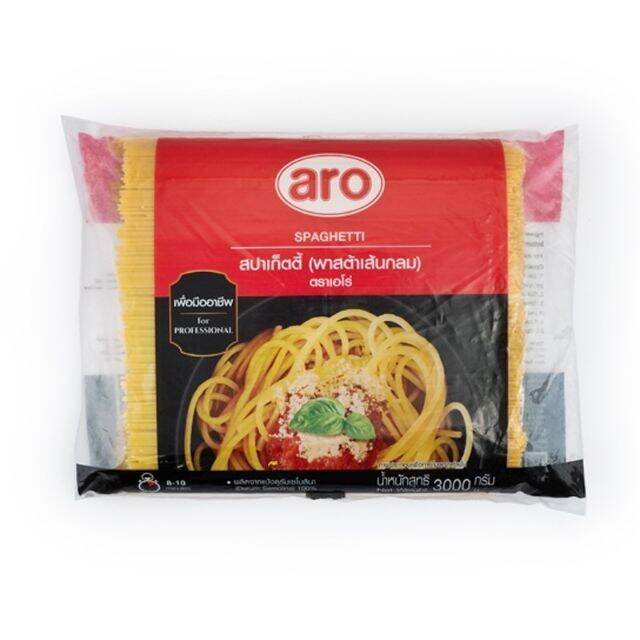 สปาเก็ตตี้-ขนาด-3000กรัม-ถุง-ตราเอโร่-พาสต้าเส้นกลม-spaghetti-aro-pasta-รหัสสินค้าli1631pf