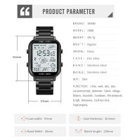 HotSKMEI 2-Time กีฬานาฬิกาดิจิตอลนักบินอวกาศสร้างสรรค์นาฬิกาอิเล็กทรอนิกส์สำหรับผู้ชายมัลติฟังก์ชั่กีฬา Pedometer นาฬิกาข้อมือชาย