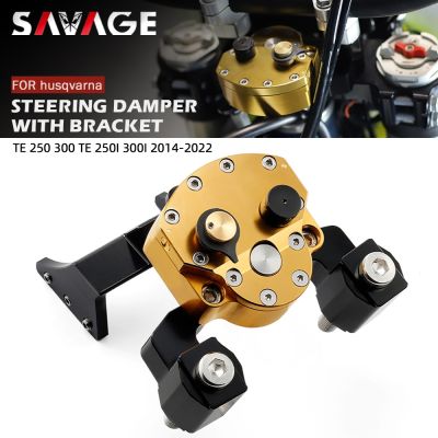 Steering Damper Stabilizer For Husqvarna TE 250i 300i 250 300 FE 350 450 501 Motorcycle Bar Riser Clamp TE250 TE300 i FE350