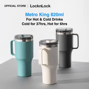 LocknLock Metro Two Way Tumbler Handle Cup Water Bottle Stainless