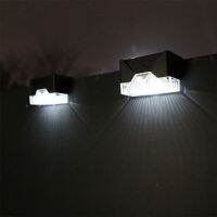 ไฟบันไดสวน4ชิ้น5 W LED พลังแสงอาทิตย์ไฟสนามแบบเหนี่ยวนำ IP65โคมไฟของตกแต่งกันน้ำแสงอบอุ่น