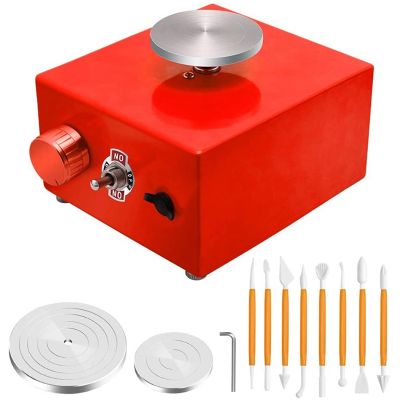 Mini Pottery Wheel, Pottery Machine Electric Pottery Wheel with Pottery Wheel Turntable DIY Clay Tool