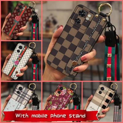 ring Fashion Design Phone Case For MOTO Edge40 Shockproof Kickstand Anti-dust Wristband Durable Back Cover Soft case