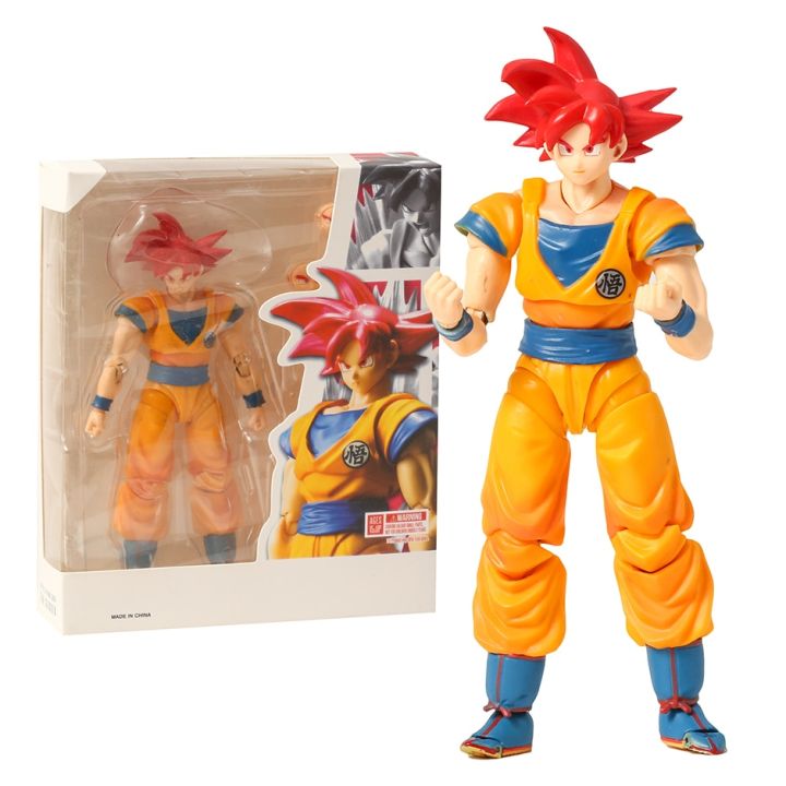 ของเล่นรูปแบบ-brinquedos-ขยับได้ข้อต่อตุ๊กตาขยับแขนขาได้-goku-สีแดงเทพซุปเปอร์ไวย่าดราก้อนบอล-z-shf