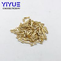 ][= 100Pcs Brass Female Spade Connectors 4.8Mm Crimp Terminal With Insulating Sleeve 22-16AWG 0.3Mm Thickness