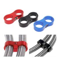 Black/Red/Blue AN4 AN6 AN8 AN10 AN12 Braided Rubber Hose Line Clamp Aluminum Anodized Line Separator Separator Divider Clamp Kit